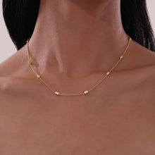 Load image into Gallery viewer, 0.6 CTW Adjustable Station Necklace-N0321CLG
