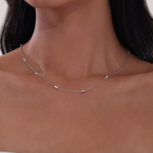 Load image into Gallery viewer, 0.6 CTW Adjustable Station Necklace-N0321CLP
