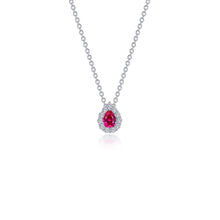 Load image into Gallery viewer, 0.61 CTW Pear-shaped Halo Necklace-N0325CRP
