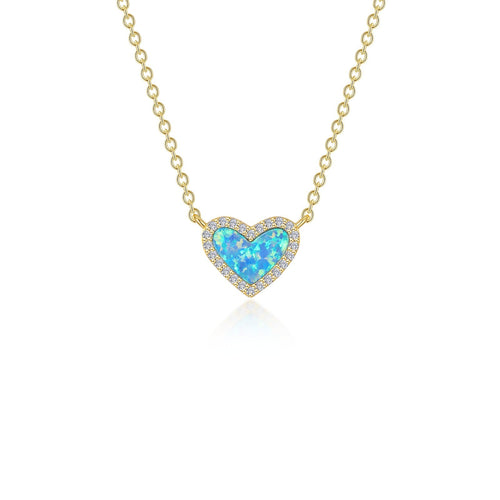 Halo Heart Necklace-N0331BOG