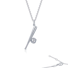 Load image into Gallery viewer, Baseball and Bat Necklace-N2020CLP
