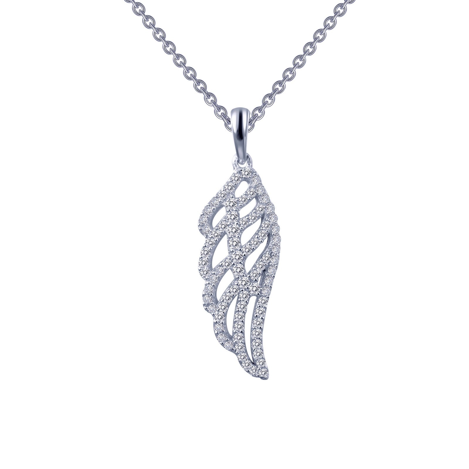 Angel Wing Pendant Necklace-P0173CLP