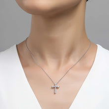 Load image into Gallery viewer, 0.67 CTW Cross Pendant Necklace-P0207CLP
