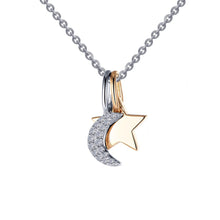 Load image into Gallery viewer, Moon &amp; Star Shadow Charm Necklace-P0220CLT
