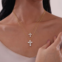 Load image into Gallery viewer, 1.02 CTW Cross Pendant Necklace-P0224CLG
