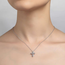 Load image into Gallery viewer, 1.02 CTW Cross Pendant Necklace-P0224CLP
