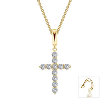 Load image into Gallery viewer, 0.55 CTW Cross Pendant Necklace-P0242CLG
