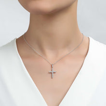 Load image into Gallery viewer, 0.55 CTW Cross Pendant Necklace-P0242CLP
