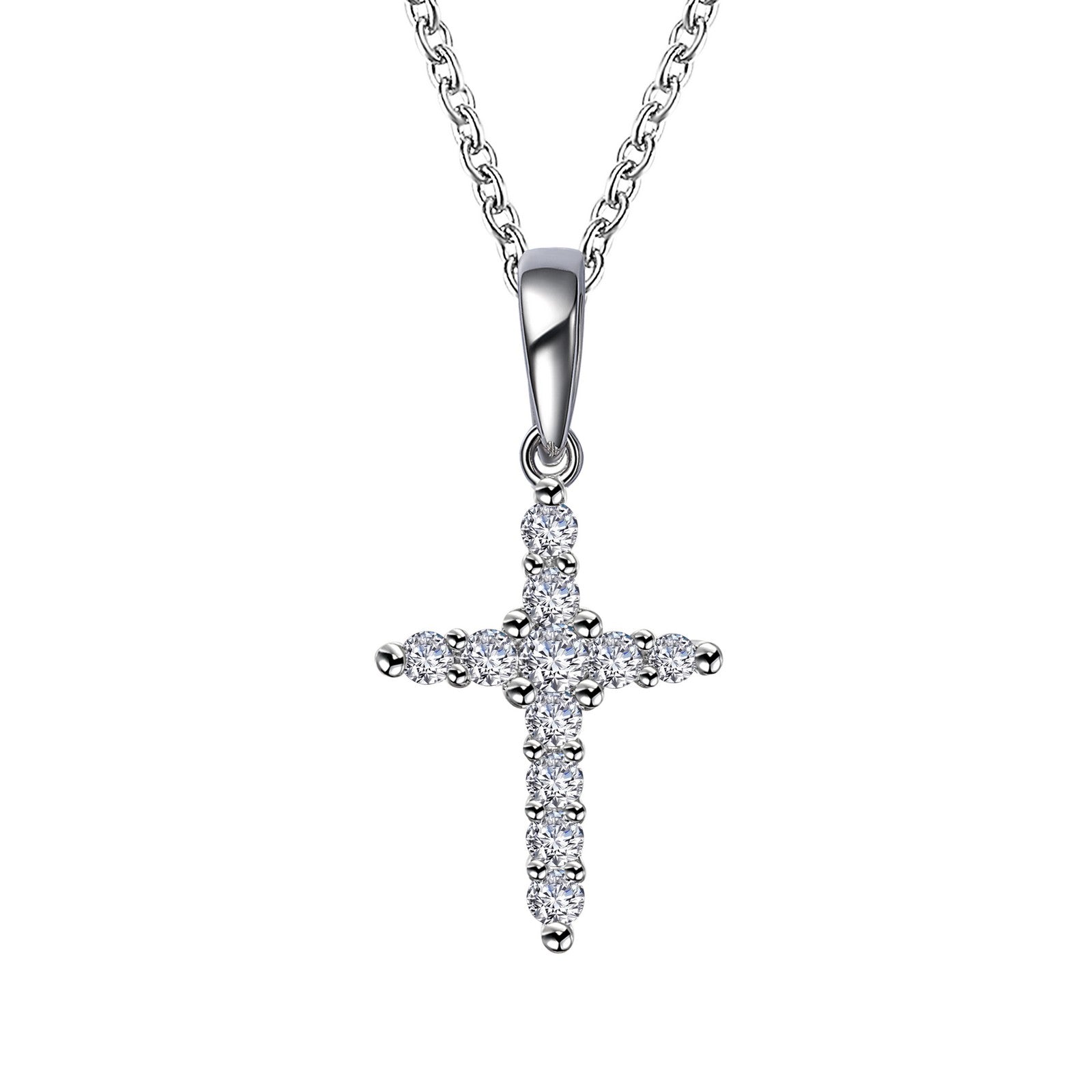 0.33 CTW Cross Pendant Necklace-P0244CLP