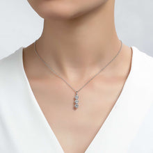 Load image into Gallery viewer, Three-Stone Pendant Necklace-P0247CLP
