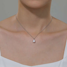 Load image into Gallery viewer, Pear-Shaped Solitaire Necklace-P0273CLP
