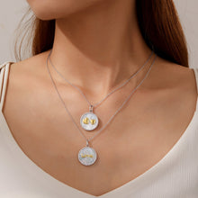 Load image into Gallery viewer, Mother of Pearl Heart Necklace-P0285PLT
