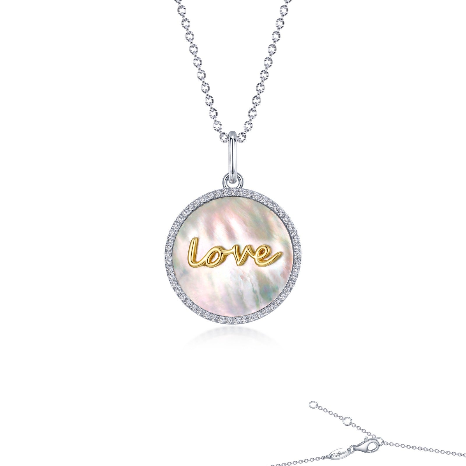 Mother of Pearl Love Necklace-P0287PLT