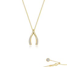 Load image into Gallery viewer, Pave Wishbone Necklace-P0291CLG
