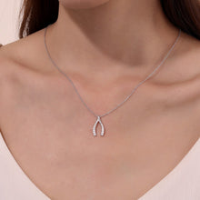 Load image into Gallery viewer, Pave Wishbone Necklace-P0291CLP

