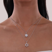 Load image into Gallery viewer, 0.54 CTW Star of David Pendant Necklace-P0310CLP
