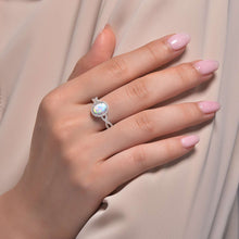Load image into Gallery viewer, Halo Engagement Ring-R0298OPP
