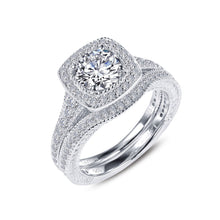 Load image into Gallery viewer, Cushion-Cut Halo Wedding Set-R0324CLP
