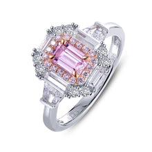 Load image into Gallery viewer, Baguette Halo Engagement Ring-R0346CPP
