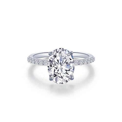 Oval Solitaire Engagement Ring-R0482CLP