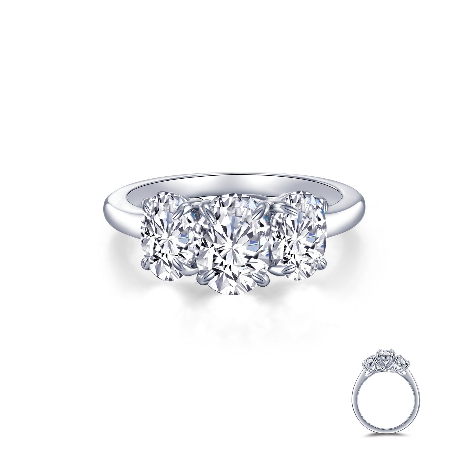 Three-Stone Engagement Ring-R0488CLP
