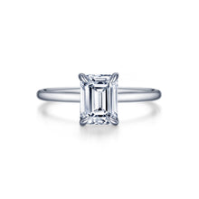 Load image into Gallery viewer, Emerald-Cut Solitaire Engagement Ring-R0493CLP
