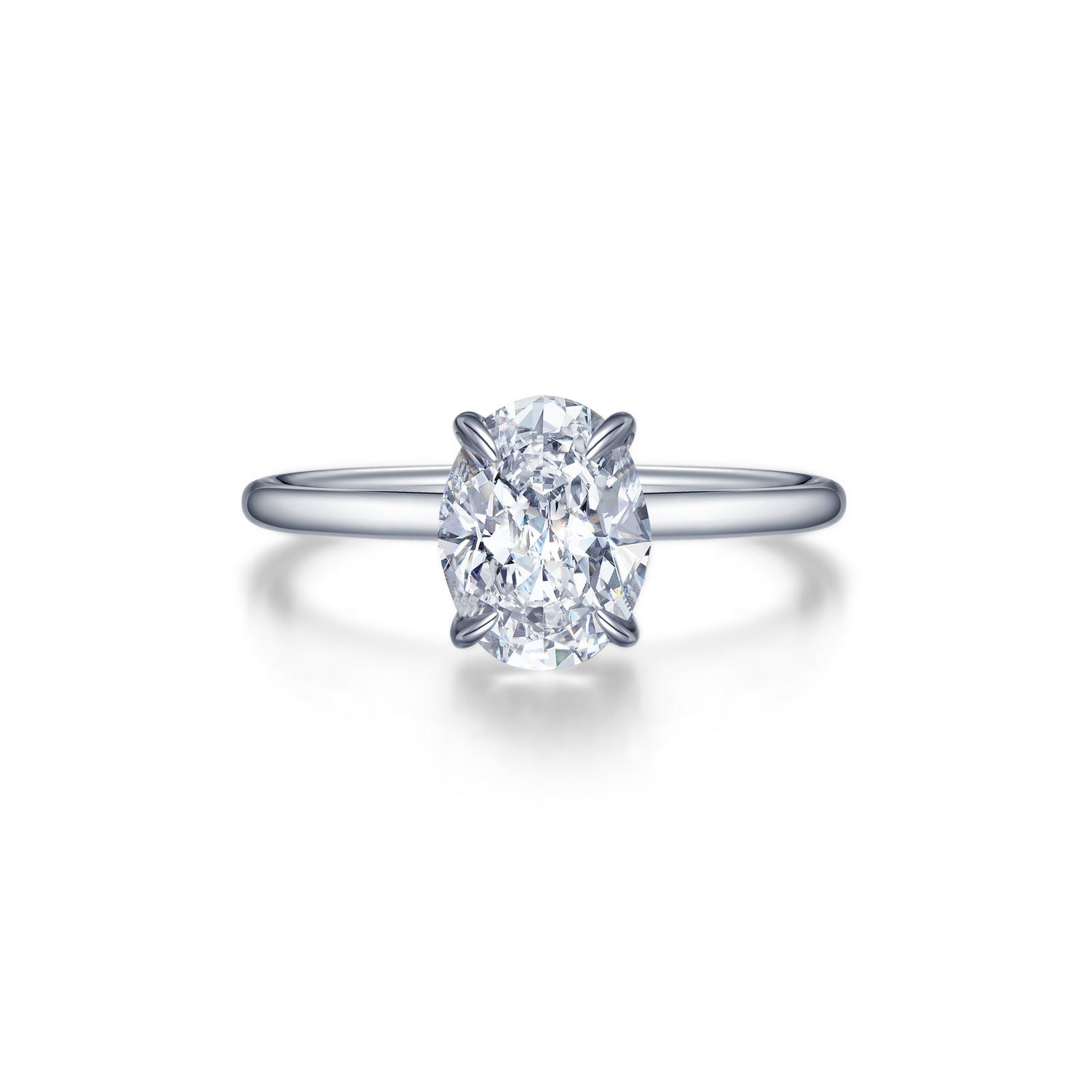 Oval Solitaire Engagement Ring-R0495CLP