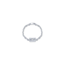 Load image into Gallery viewer, Emerald-Cut Bezel-Set Chain Ring-R0543CLP
