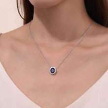 Load image into Gallery viewer, 3.35 CTW Halo Necklace-SYN024SP
