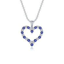 Load image into Gallery viewer, Fancy Lab-Grown Sapphire Heart Pendant Necklace-SYP003SP
