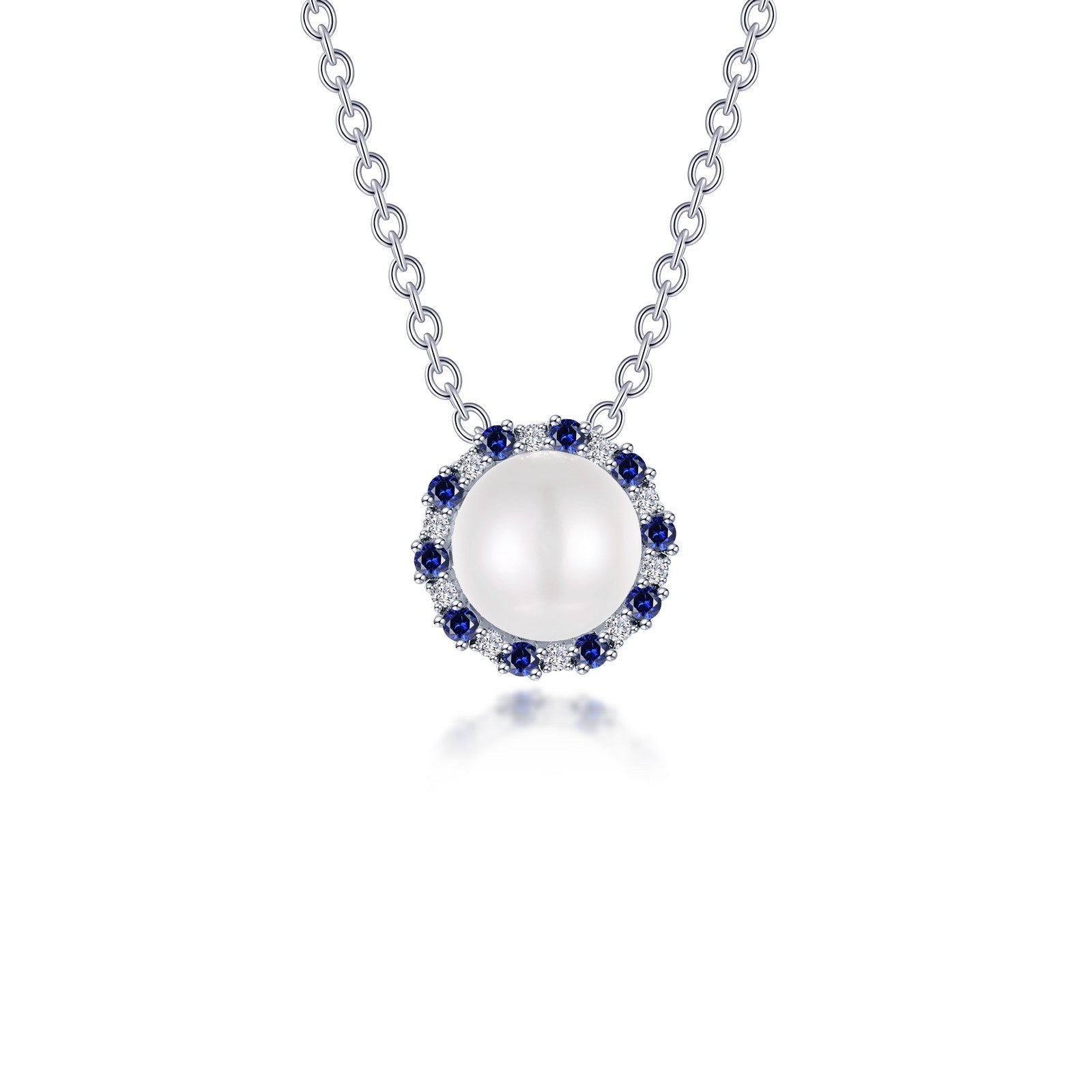 Cultured Freshwater Pearl Halo Necklace-SYP008SP