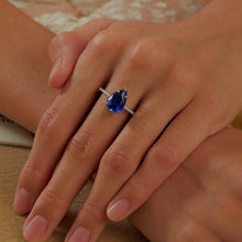 Load image into Gallery viewer, Lab-Grown Sapphire Solitaire Ring-SYR005SP
