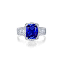 Load image into Gallery viewer, 5.55 CTW Fancy Lab-Grown Sapphire Halo Ring-SYR023SP
