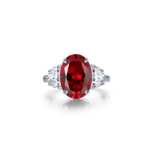 Load image into Gallery viewer, 7 CTW Fancy Lab-Grown Ruby Three-Stone Ring-SYR024RP
