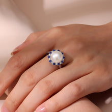 Load image into Gallery viewer, Cultured Freshwater Pearl Halo Ring-SYR025SP
