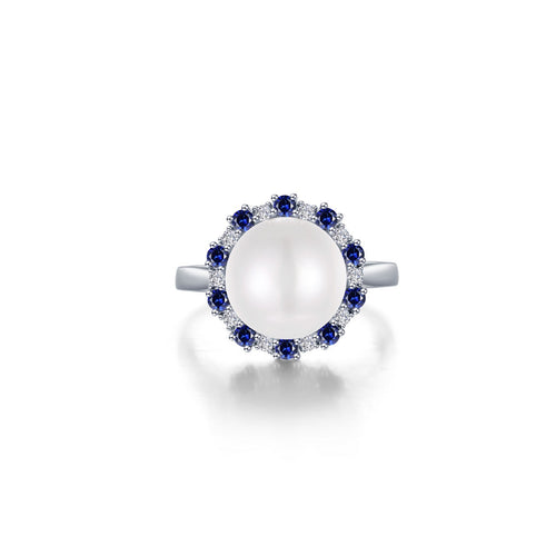 Cultured Freshwater Pearl Halo Ring-SYR025SP