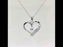 Load and play video in Gallery viewer, Open Heart Pendant Necklace-P0221CLP

