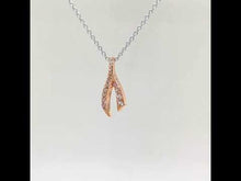 Load and play video in Gallery viewer, Pink Ribbon Pendant Necklace-P0172CPP
