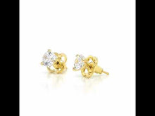 Load and play video in Gallery viewer, 2 CTW Solitaire Stud Earrings-E0205CLG
