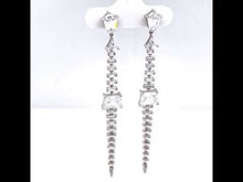 Load and play video in Gallery viewer, Long Linear Dangling Earrings-8E040CLP
