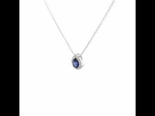 Load and play video in Gallery viewer, Pear-Shaped Halo Necklace-N0102CTP
