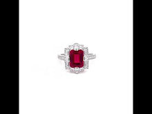 Load and play video in Gallery viewer, Fancy Lab-Grown Sapphire Halo Ring-SYR009RP
