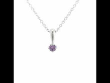 Load and play video in Gallery viewer, February Birthstone Love Pendant-BP005AMP
