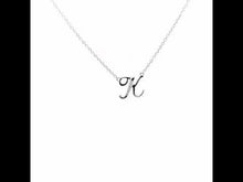 Load and play video in Gallery viewer, Letter K Pendant Necklace-9N064CLP
