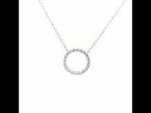 Load and play video in Gallery viewer, 0.88 CTW Open Circle Necklace-N0189CLP
