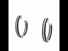 Load and play video in Gallery viewer, 25 mm x 20 mm Oval Hoop Earrings-E3028CBP
