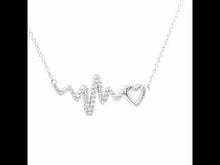 Load and play video in Gallery viewer, Heart &amp; Heartbeat Necklace-N0162CLP
