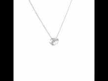 Load and play video in Gallery viewer, 0.63 CTW Oval Halo Necklace-N0103CLP
