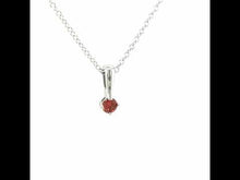 Load and play video in Gallery viewer, January Birthstone Love Pendant-BP005GNP
