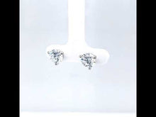 Load and play video in Gallery viewer, 3 CTW Solitaire Stud Earrings-E0562CLP
